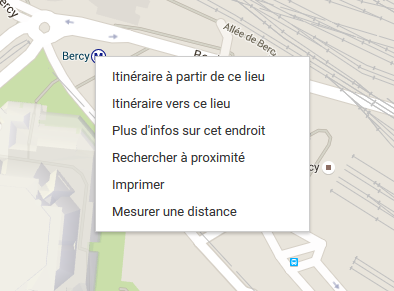 menu google maps
